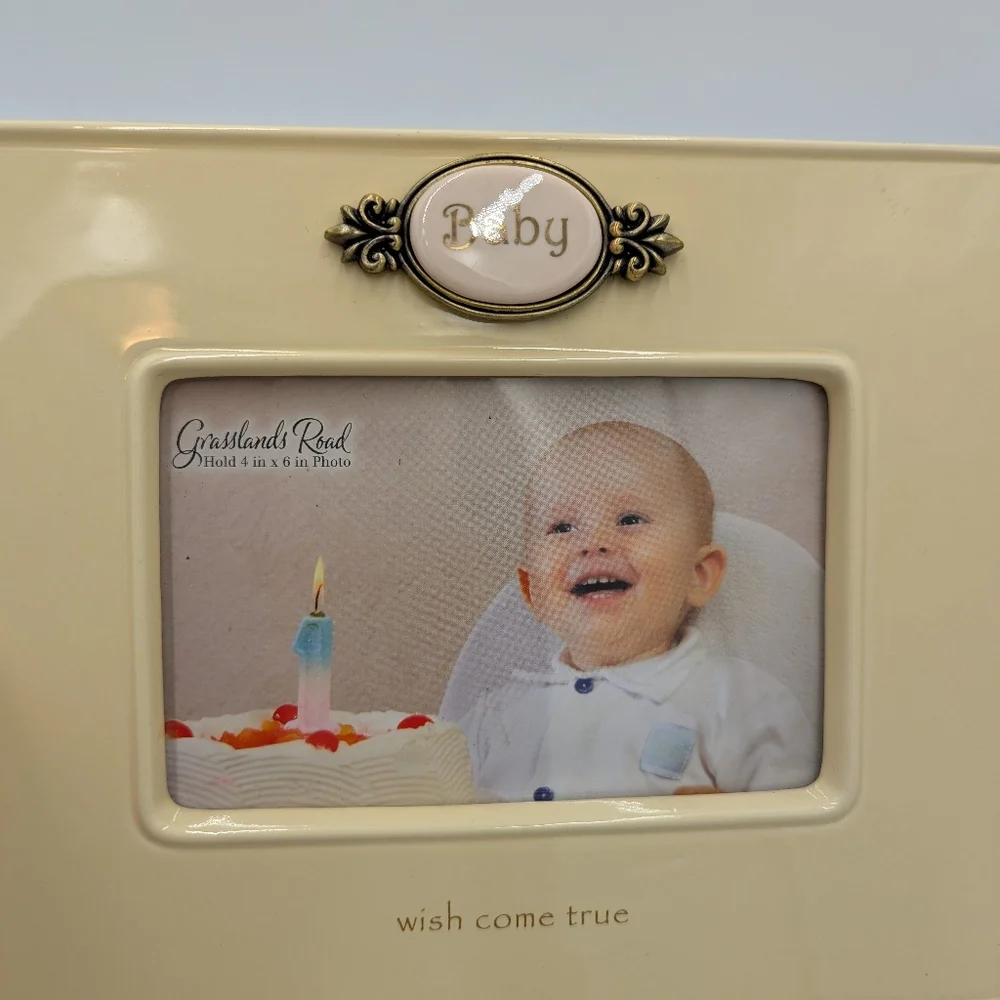 Grasslands Road Tan Baby Picture Frame 4in X 6in Baby Wish Come True Gift New